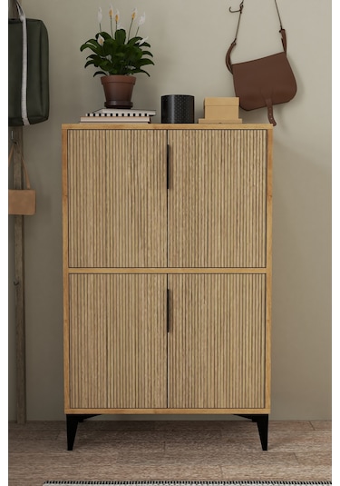 1405 Ada Ayakkabılık 4 Raflı 4 Kapaklı Çok Amaçlı Dolap Kiler Yunus Safir Yunus - Safir