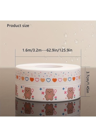 1 Rulo Karikatür Kalafat Şerit, Dekoratif Kendinden Yapışkanlı Kalafat Bant, Sızdırmazlık Bandı, Mutfak Tezgahı Mastikler 56672308