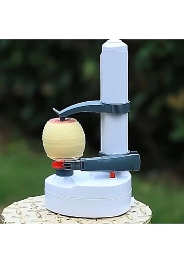 Novahub Elastik Kalınlık Ayarlı Beyaz Elektrikli Soyucu, Otomatik Meyve-sebze Soyucu, Mutfak Aracı, Kullanıcı Dostu Tasarım Beyaz