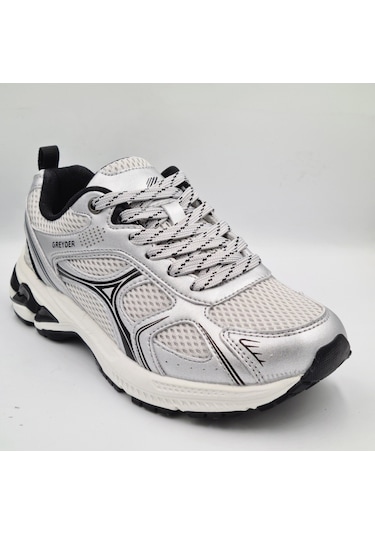 Greyder 59218 Gümüş Renk Deri Kadın Sneaker Spor Ayakkabı Gümüş