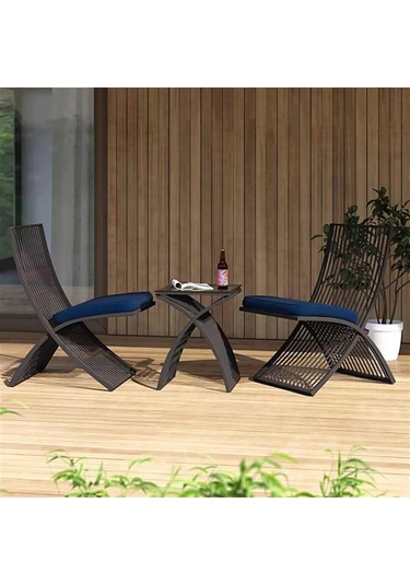 Letto Metal Bahçe Oturma Grubu Antrasit