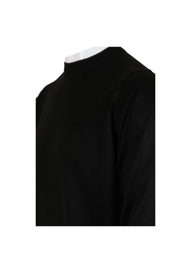 Erkek Kazak Klasik Normal Kesim Yünlü Rar00498 Siyah