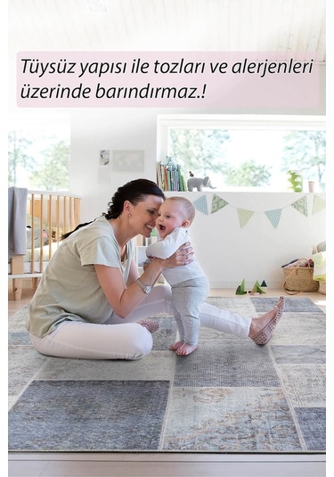 Artloop Jazz Şönil Dokuma Pamuk Polyester Gri Halı Al 83