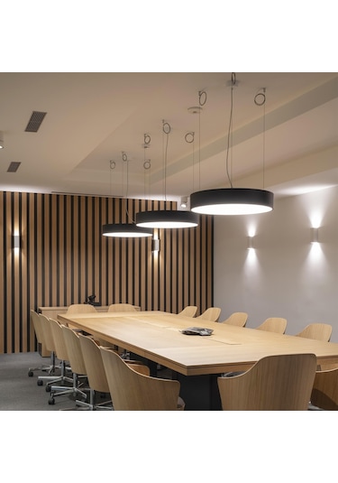 Yuvarlak Modern Led Avize Linear Davul Armatür Lineer