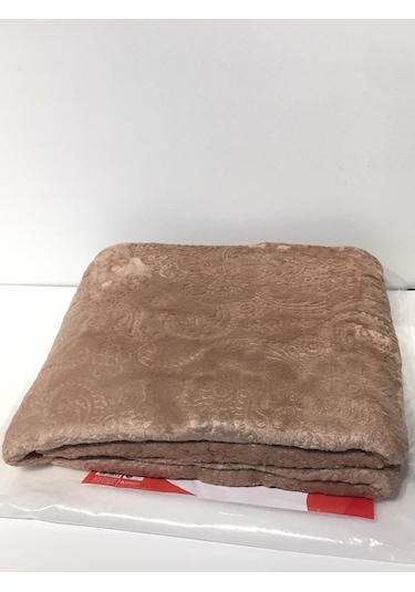 Padişah Desenli Kahverengi Çift Kişilik Battaniye Kahverengi