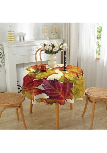 Novahub Yuvarlak Yuvarlak Yirmi Yeni Ve Su Örtüsü Noel Masa Geçirmez Dayanıklı Beş Aşınmaya Az Beyaz