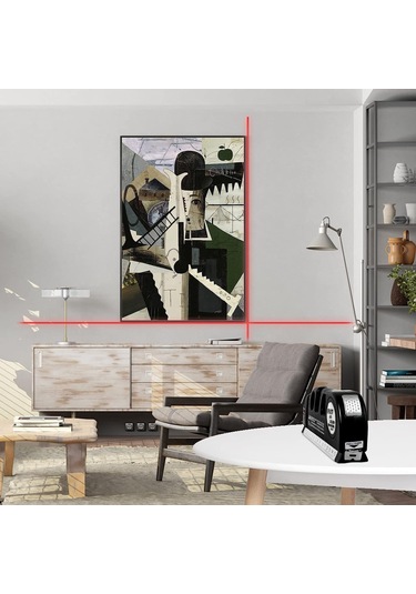 Moveevo Manyetikli Enstrüman: 8ft Lazer Seviye Çizgici - Dikey/yatay Işık, Metrik Ve Standart Ölçü, Duvar Dekorasyonu İçin Doğru Hizalama