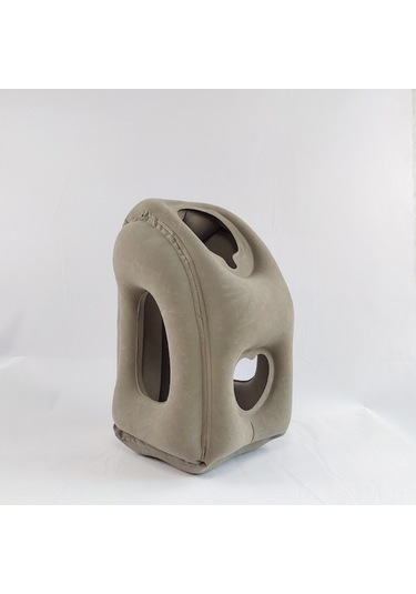 Geeksen Pvc Şişme Seyahat Yastığı - Hızlı Tren Ve Araç Koltukları İçin Konforlu Boyun Desteği Siyah Ürün + Depolama Çantası