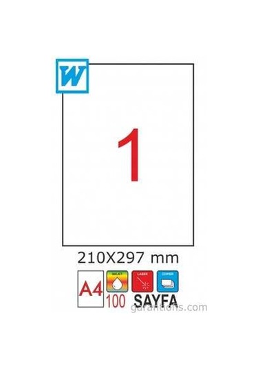 Goldmoon 2001 Laser A4 Sayfa Etiketi 210 X 297MM 100'lü Paket