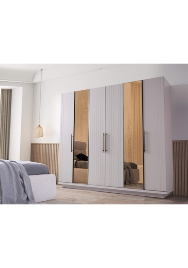 Utah 6 Kapaklı Gardırop %100 Mdf
