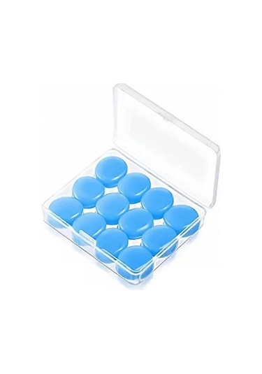 Silikon Kulak Tıkacı, Yüzme, Uyuma, Atıcılık Ve Uçaklar İçin Yeniden Kullanılabilir Su Geçirmez Gürültü Önleyici Kulak Tıkacı - 6 Çift