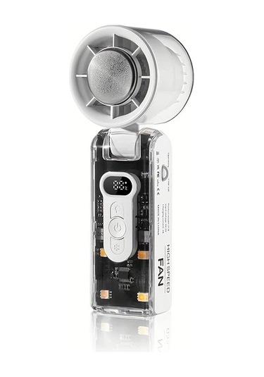 Xuweiwei Şeffaf Beyaz Şeffaf Katlanabilir El Tipi Buz Paketi Fanı Soğutma Aydınlatma 100 Ayarlı Usb Şarj Lityum Pil İç Dış Mekan