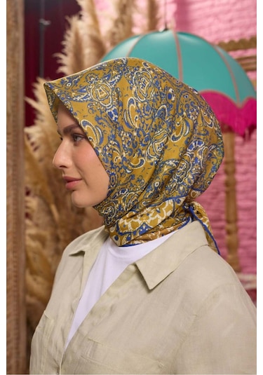 İpekhan Marrakech Koleksiyon Soft Eşarp 1210 - 02 Hardal Hardal