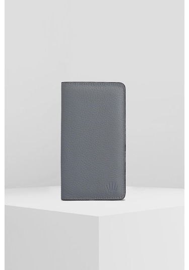 Watchofroyal Elegant Grey Hakiki Deri Telefon Cüzdanı