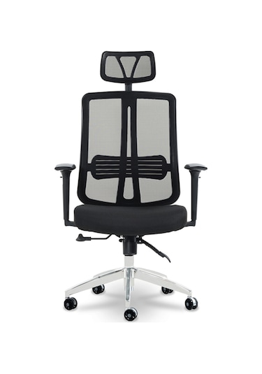 Ofiscombin Ofis Büro Sırt Ayarlanabilir Döner Tekerlekli Öğrenci Ders Çalışma Koltuğu Siyah Allegrac100