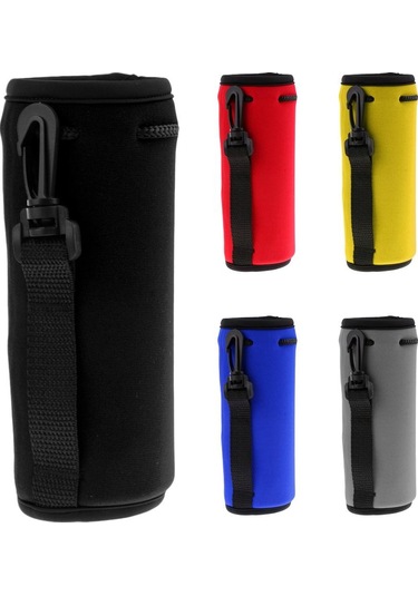 Dolıty Neopren Yalıtımlı Spor Su Şişesi Kapağı Kılıfı Siyah