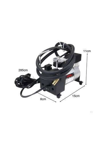 Araba Suv İçin Otomatik Lastik Pompası Tek Silindirli Hava Kompresörü