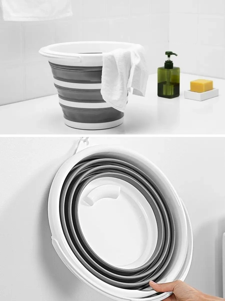 Messor 10 Litrelik Katlanabilir Kovası Ev Kullanımı İçin 55165947 Beyaz