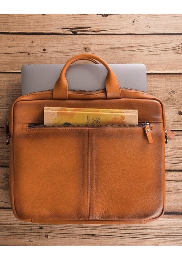 Soriel Leather Business Briefcase / Laptop Case 16" Çok Renkli