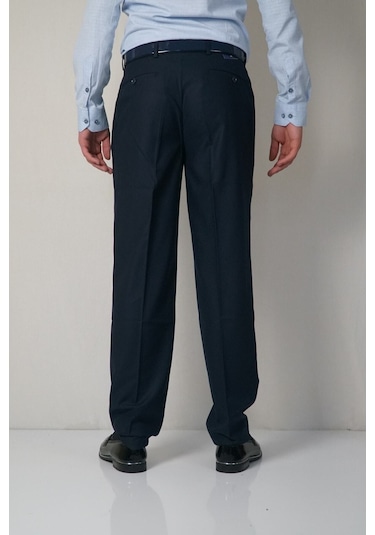Üst Kalite Klasık Kesım Diz Astarlı Polıvıskon Kumaş Pantolon Lacivert