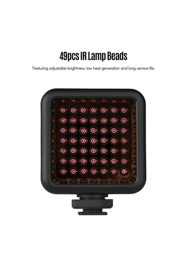 Andoer Ir49s Mini Ir Video Kamera Gece Görüş Işığı Siyah Siyah