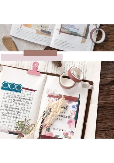 Novahub Japon Washi Bant - 2 Metre Set, 10'lu Paketleme Ve Dekorasyon İçin Hediye Zenginliği