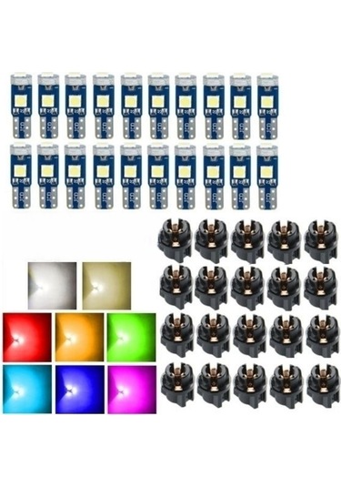 Qingmipy T5 Araba Led Lambası, Smd5050 Teknolojiyle, Gösterge Paneli Ve İşaret Lambası İçin Mavi, 12v, Kolay Kurulum, Enerji Verimli, Uzun Ömürlü