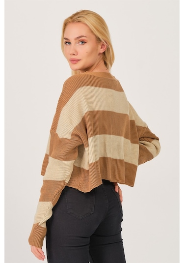 Z3008 Dewberry Bayan Hırka-koyu Camel Koyu Camel