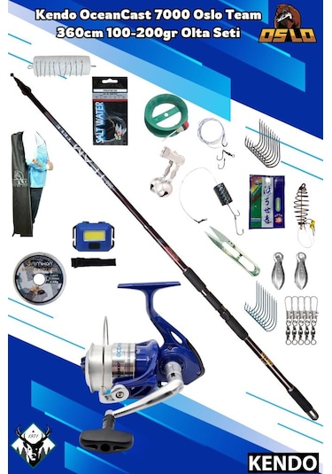 Oslo Team 360cm 100-200gr Kendo Oceancast 7000 Olta Seti