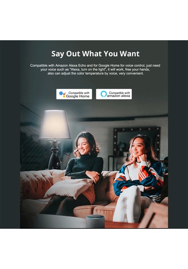 Skycity Sonoff Akıllı Wifi Led Ampul, Rgb Renkli, Parlaklık Ayarlı, Zamanlama Ve Ses Kontrolü Alexa & Google Home Uyumlu , E27, 12w