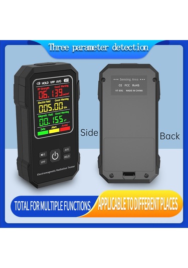 Singree Taşınabilir Elektromanyetik Radyasyon Ölçer - Rf, Elektrik Ve Manyetik Alan Ölçümü İle 3 Renkli Gösterge