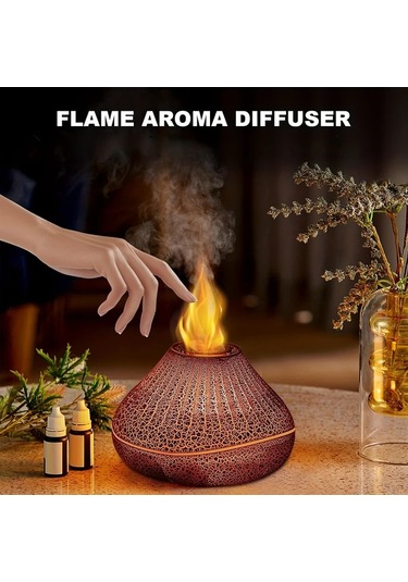 Techbloom Crack Black 160ml Vibrant Volcano Aroma Difuzor 7 Renk Degisen Otomatik Kapanisli Esansiyel Yaglar Icin Genis Alanlarda