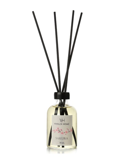Vivaldi Home Sakura Çiçeği Çubuklu Oda Kokusu Esansiyel Uçucu Yağ 50 ML