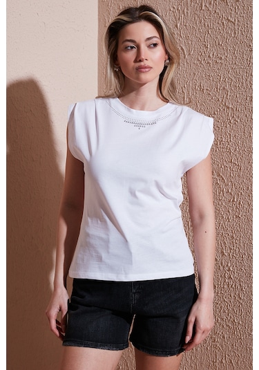 Fashion Friends Bayan Bluz 25y0472k1 Beyaz Beyaz Fashion Friends Bayan Bluz 25y0472k1 Beyaz Beyaz