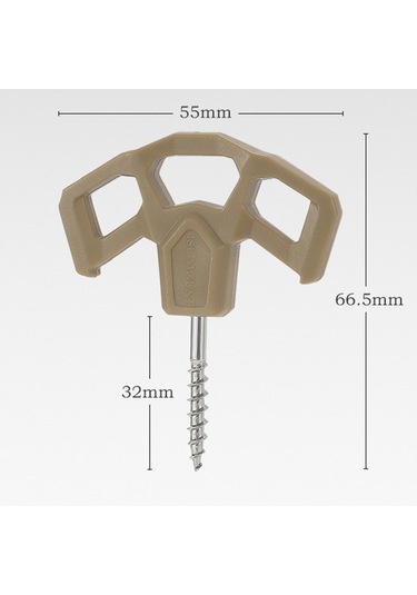 Suntek 10 Adet Kamp Güverte Çivileri Açık Tırmanma Haki Haki