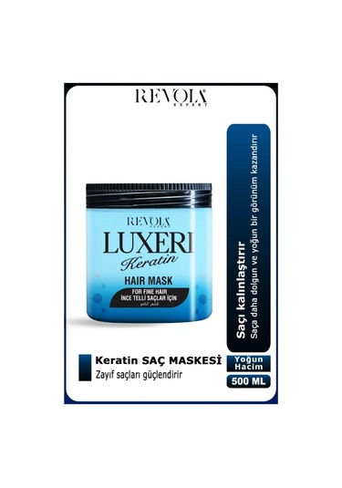 Revola Luxeri İnce Telli Saçlar İçin Tuzsuz Saç Maskesi 500 Ml Keratin