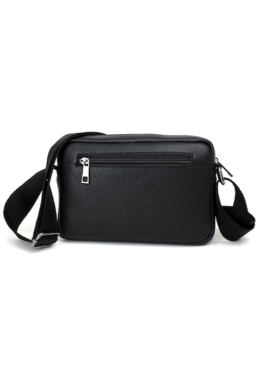 Unisex Siyah Orta Boy Askılı Postacı Omuz Çantası Siyah