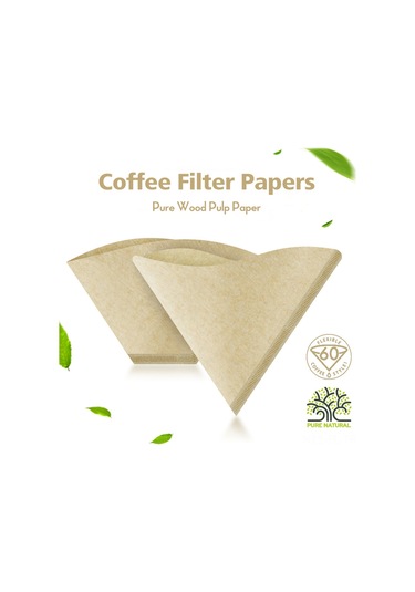 Lemestar 100 Adet Konik Kahve Filtre Kağıdı - Saf Ahşap Hamuru, Kimyasal Yok, 1-2 Kişilik, Drip Kahve Makinesi İçin Diğer