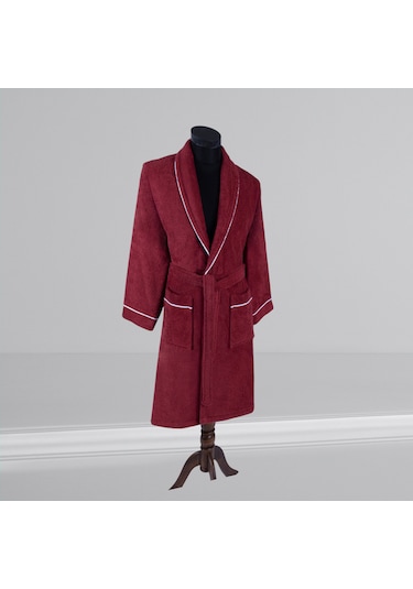 % 100 Pamuklu Laodikeia Şalyaka Bornoz Kadın Erkek Unisex Bordo