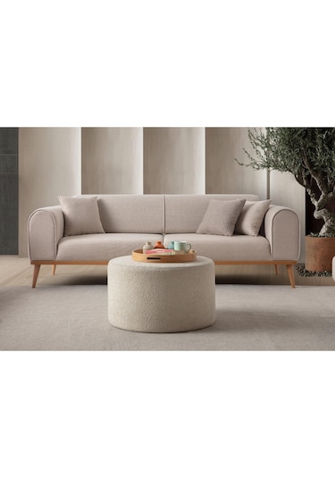 Rebull 3+3+1+1 Koltuk Takımı Sütlü Kahve