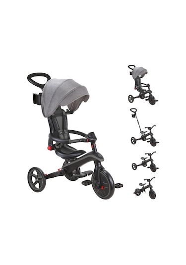 Globber Explorer 4in1 Katlanabilir Bisiklet - Siyah/gri