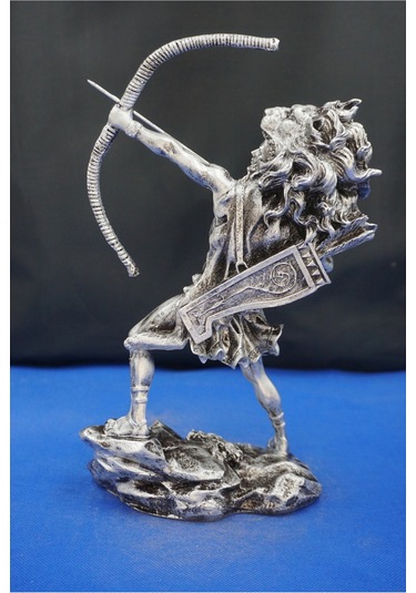 Herkül Antik Yunan Kahramanı Heykeli- 27 Cm Herakles Biblo Ev Ofis Hediyelik Gümüş