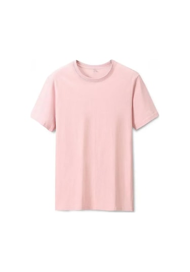 Snapbuy180g Pamuk Erkek Kadın Yazlık T-shirt Kısa Kollu Düz Renkbordo Bordo