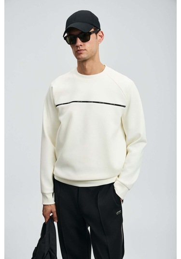Lufian Kırık Beyaz Erkek Sweatshirt 112030181 Kırık Beyaz