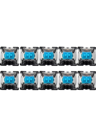 Sones 10 Adet Gateron G Şaft Siyah Alt Şeffaf Şaft Kapağı Eksen Anahtarı, Stil: G3 Ayak Mavi Şaft