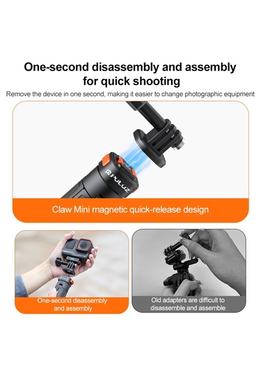 Puluz Mini Manyetik Hızlı Bırakma Selfie Çubuğu Tripod