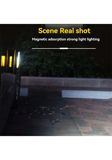 Led El Feneri Taşınabilir El Feneri Cob Mıknatıslı Çalışma Işığı Sarı Ve Siyah Sarı - Siyah