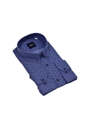 Kamer Erkek Kışlık Uzun Kol Tek Cepli Gömlek 3565 Bgl-st04807 Indigo
