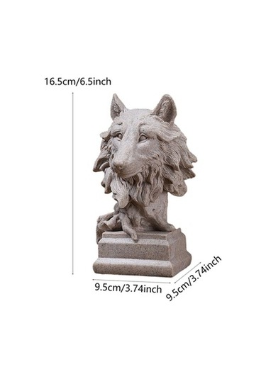 Lijinxu Hayvan Heykel Yenilik Kitaplık Oturma Odası Dolabı Kurt