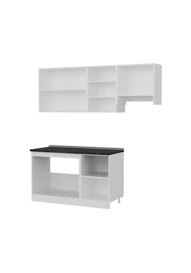 Minar 200 Cm Mutfak Dolabı Beyaz Antrasit 200-a7